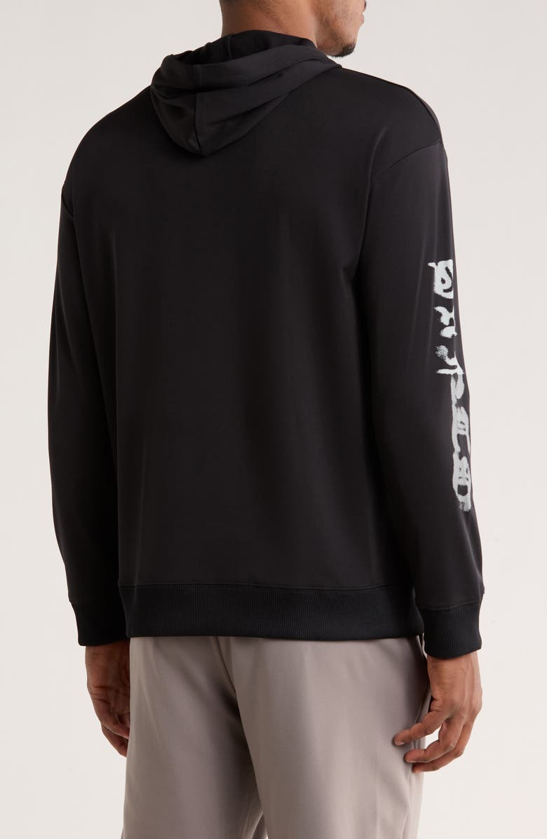 SANTO STUDIO Tempo Tonal Comfort Performance Hoodie, Alternate, color, Black