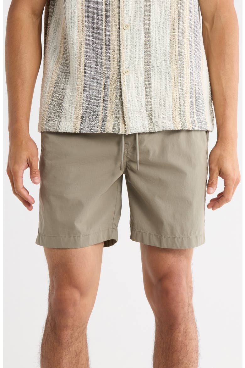 Stretch Cotton Pull-On Shorts, Main, color, LT GREEN