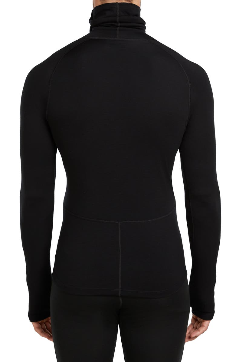 Icebreaker 300 Polar MerinoFine Turtleneck Top, Alternate, color, Black