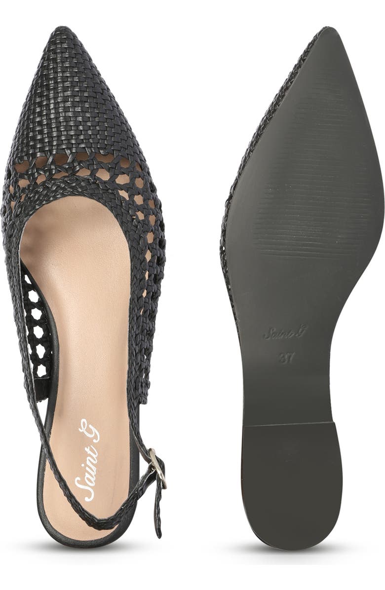 SAINT G Chayya Woven Slingback Flat, Alternate, color, Black