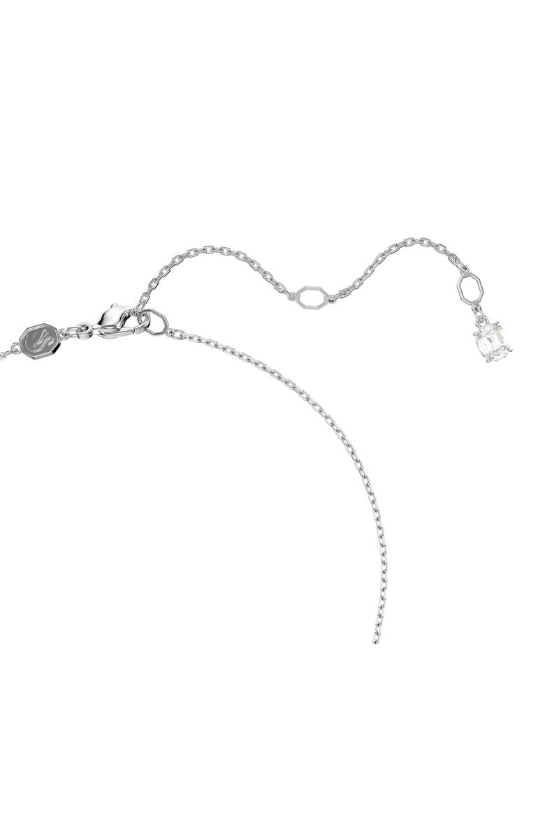 Swarovski Matrix Knot Pendant Necklace, Alternate, color, White/ Silver