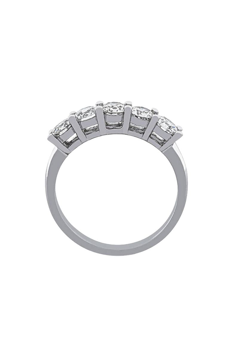 Bliss Diamond 2 Carat 5-Stone Round Lab Grown Diamond Ring 14K Gold, Alternate, color, 14K White Gold