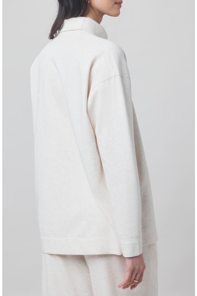 x @cellajaneblog Interlock Turtleneck Sweatshirt, Alternate, color, SNOW HEATHER
