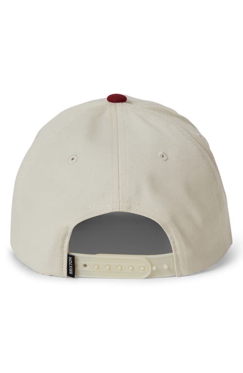 Brixton Save A Horse Organic Cotton Twill Baseball Cap In Crimson/off White