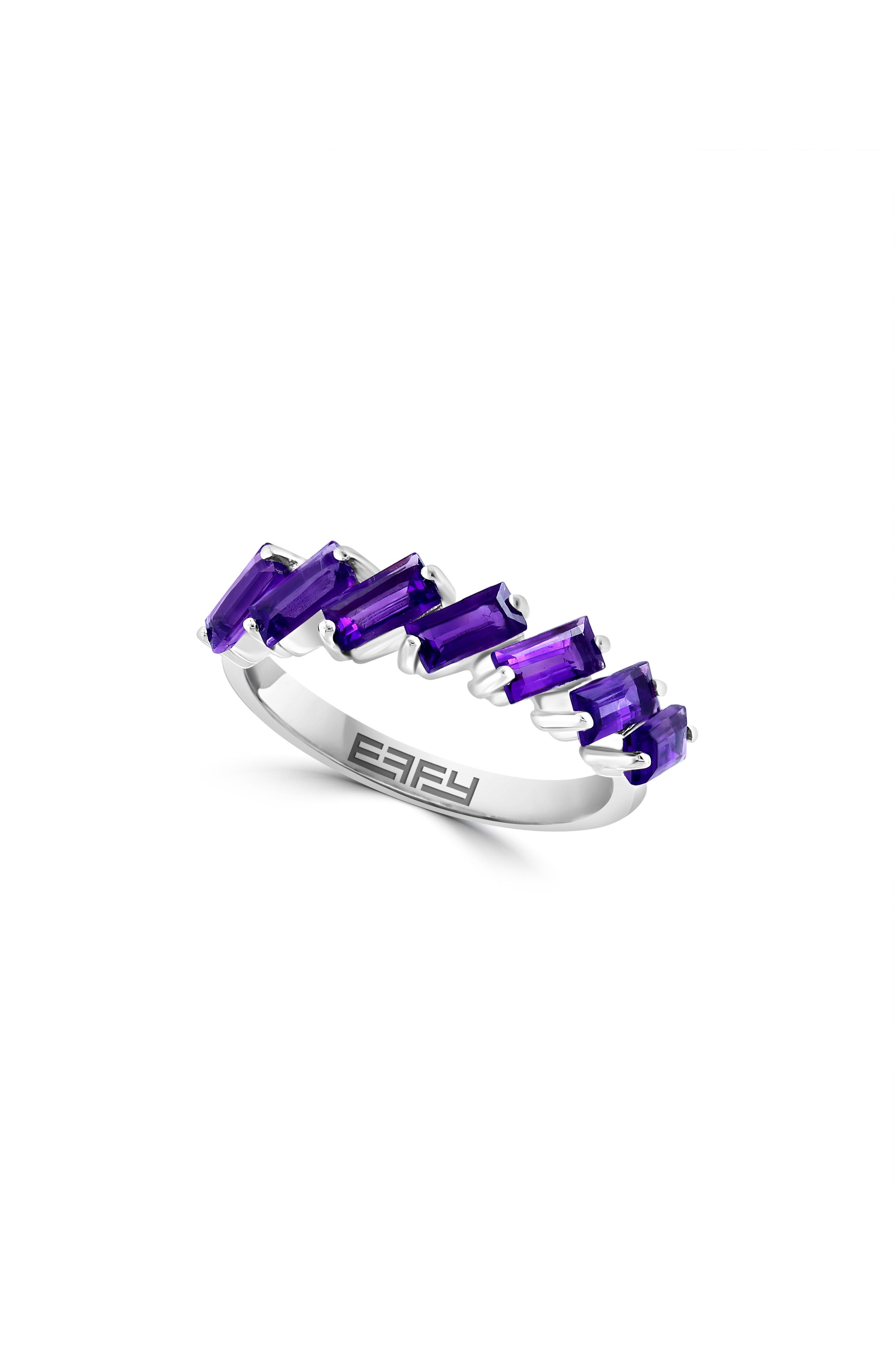 EFFY Purple Amethyst Baguette Stacking Ring