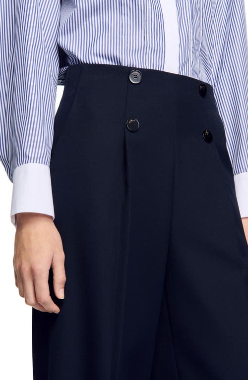 Sandro Suit Trousers In Navy Blue