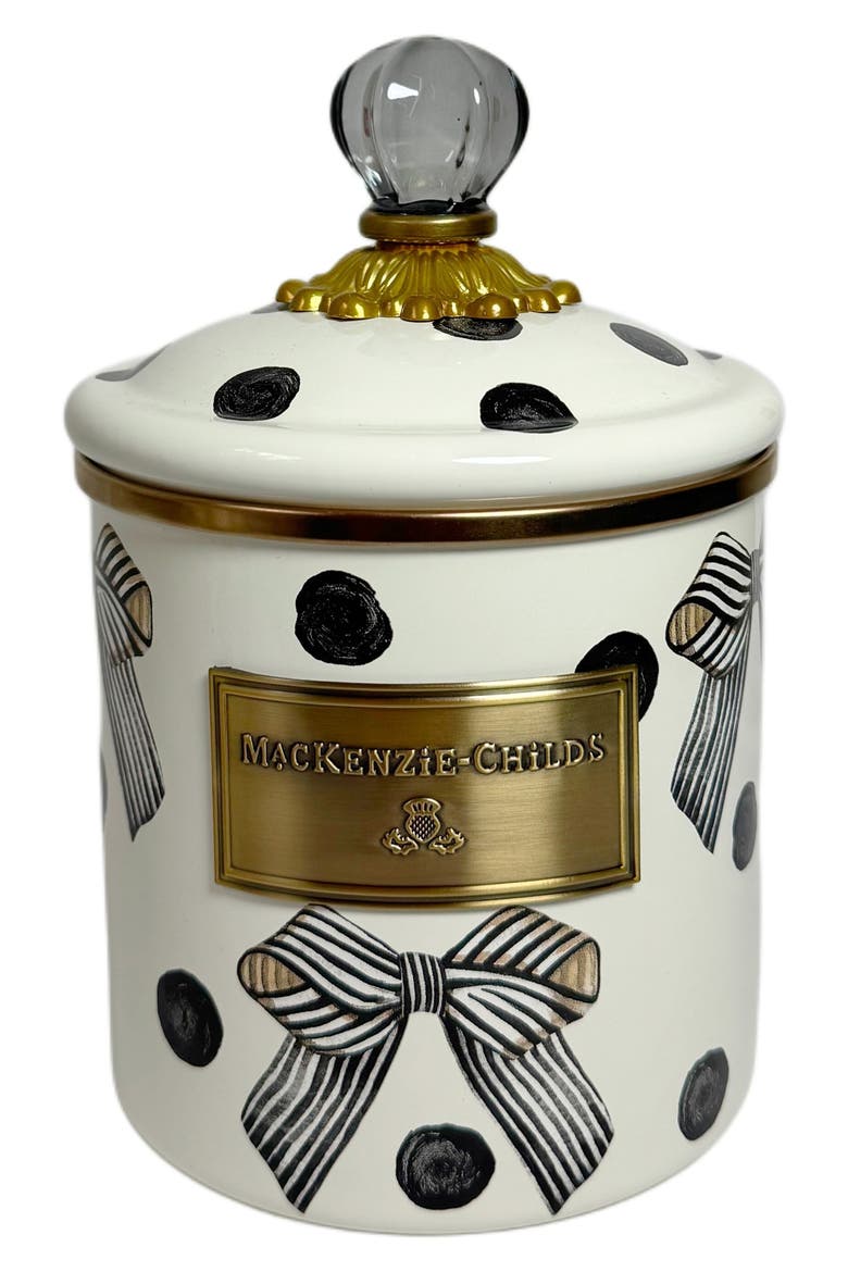 Pretty as a Bow Medium Canister, Main, color, WHITE