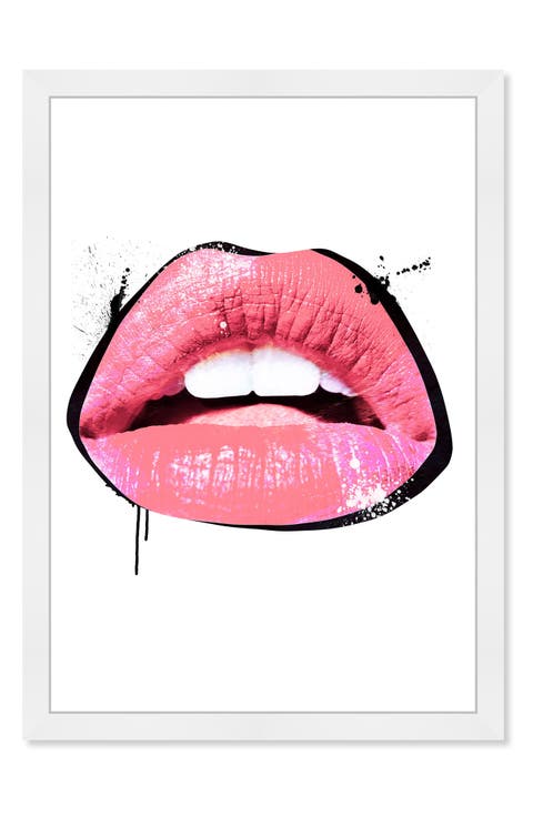 WYNWOOD Rad Lips Pink Fashion and Glamour Wall Art - 13"x19"