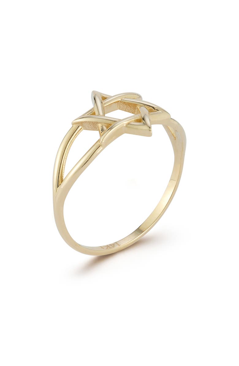 Ember Fine Jewelry 14K Gold Star of David Ring, Alternate, color, Gold