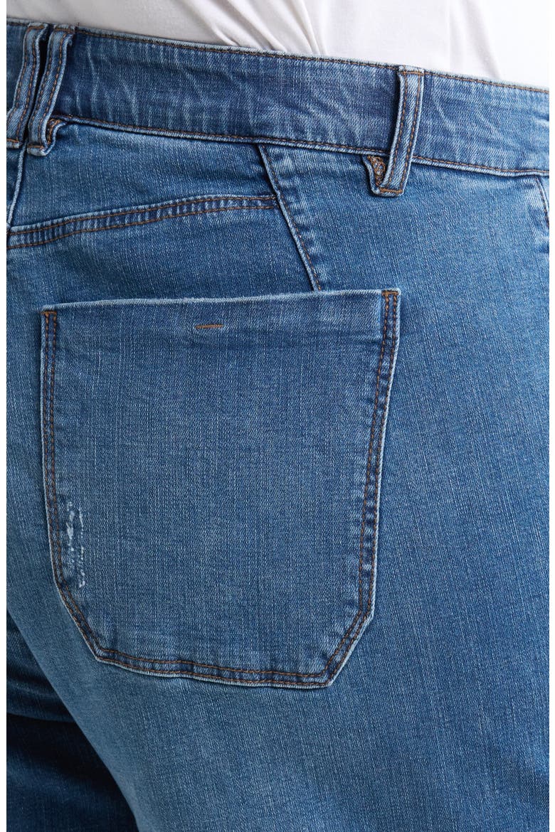 Wyatt Skyrise High Waist Ankle Wide Leg Jeans, Alternate, color, MID BLUE ARTISANAL