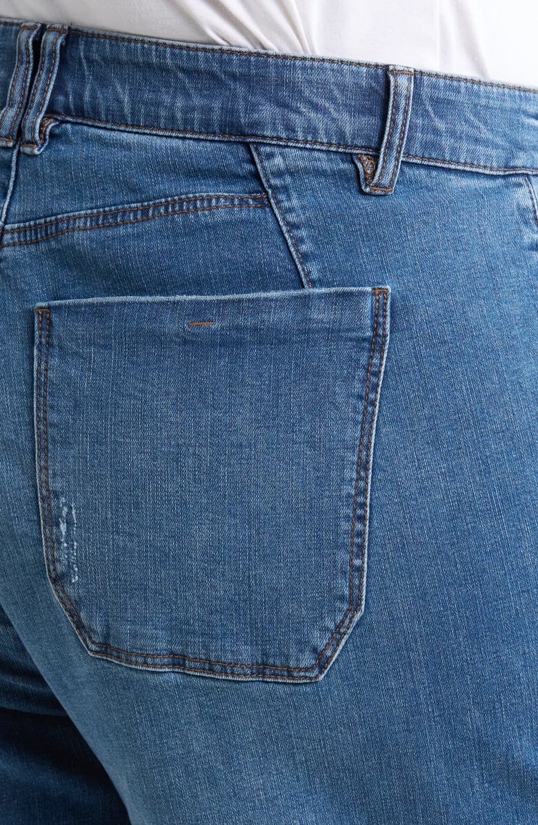 Wit & Wisdom Wyatt Skyrise High Waist Ankle Wide Leg Jeans, Alternate, color, Mid Blue Artisanal