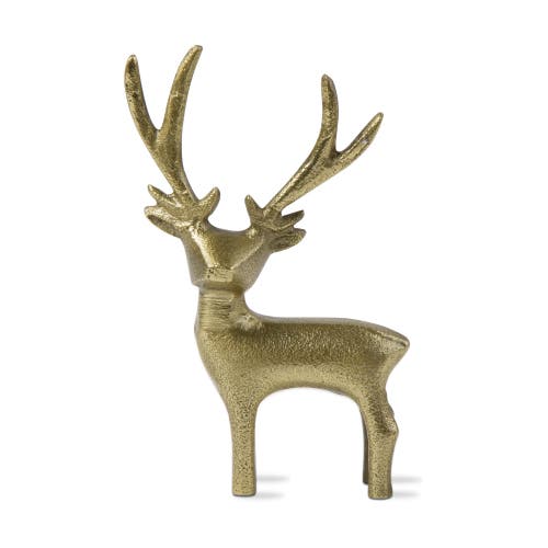 Tag Gold Reindeer Figurine Holiday Decor For Christmas In Gold