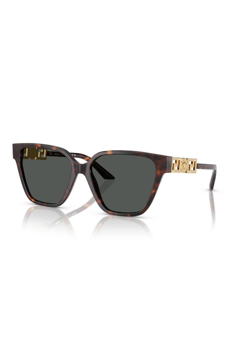 56mm Butterfly Sunglasses, Alternate, color, HAVANA