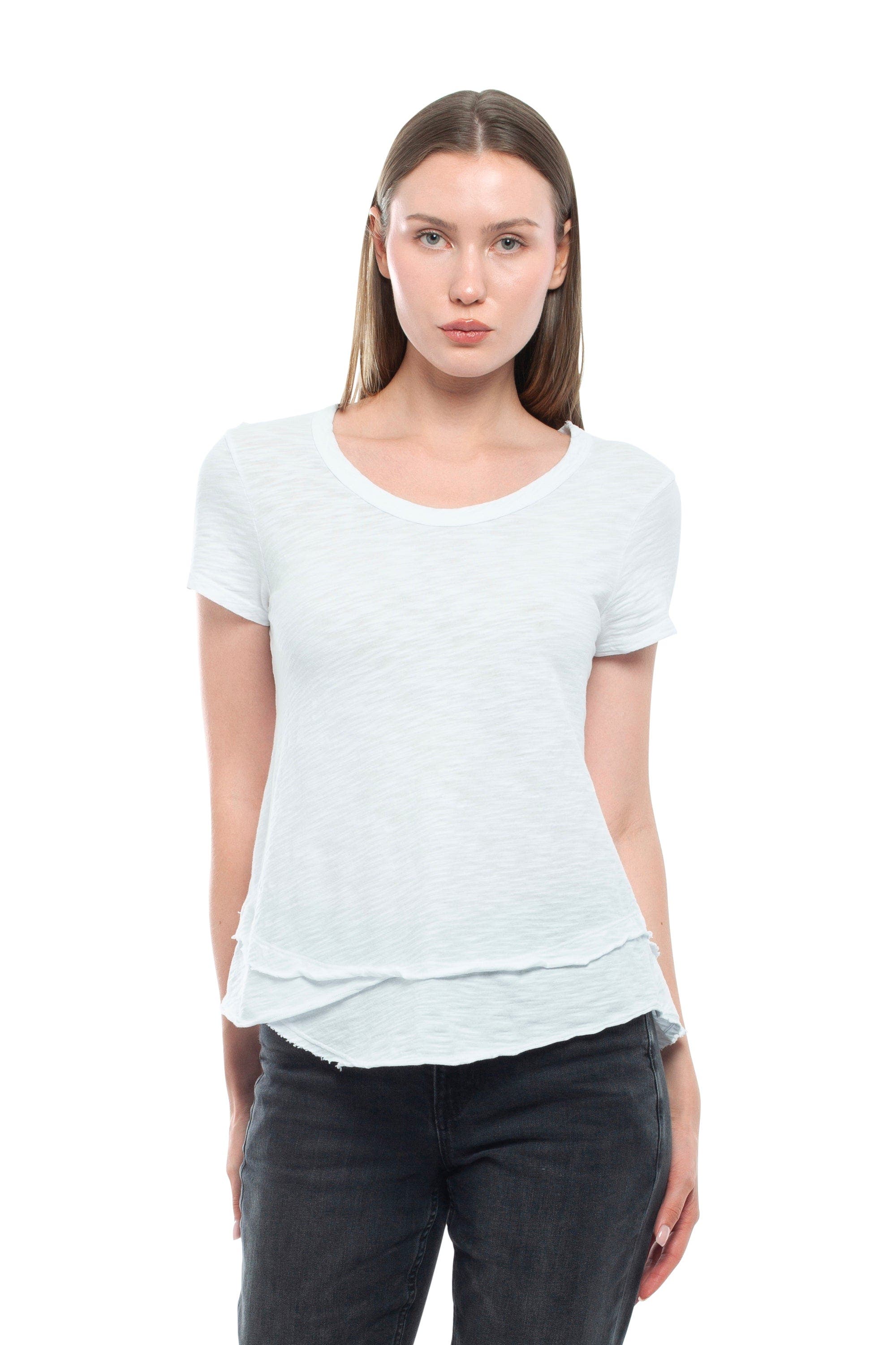 Short Sleeve Mock Layer Tee - image 3