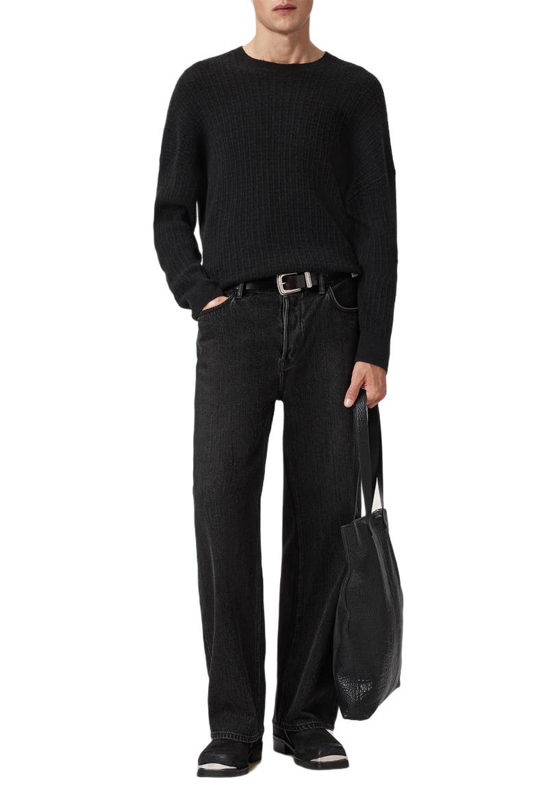 Jakob Wool & Alpaca Blend Sweater, Alternate, color, BLACK
