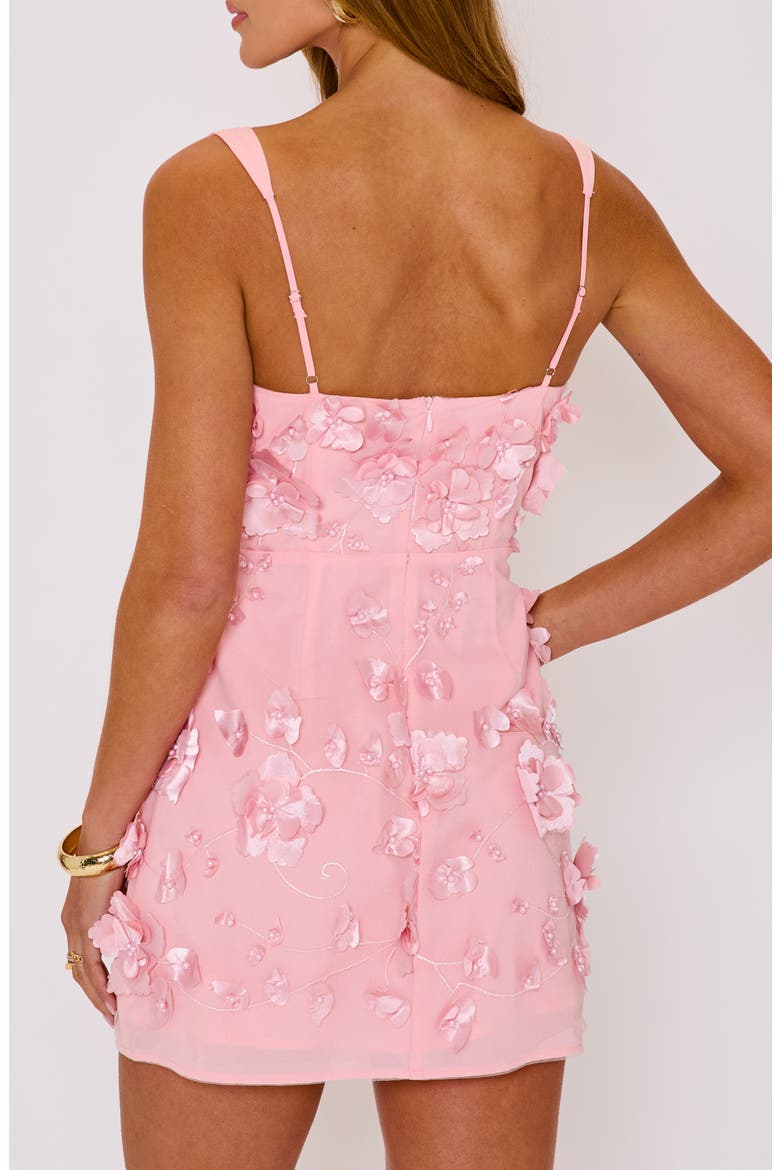 Amber Floral Appliqué Minidress, Alternate, color, PINK