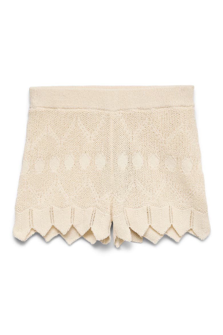 Seashell Sands Pointelle Scallop Trim Mini Shorts, Alternate, color, BIRCH