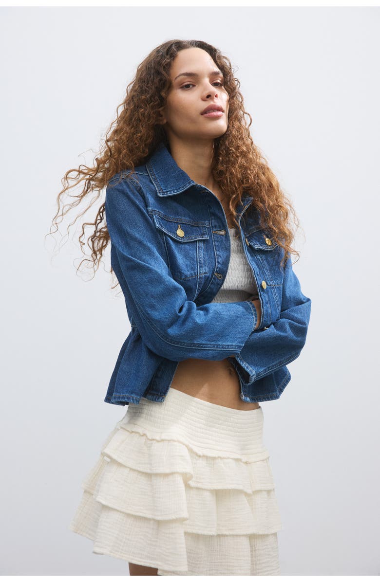 H&M Tiered Viscose Mini Skort, Alternate, color, 