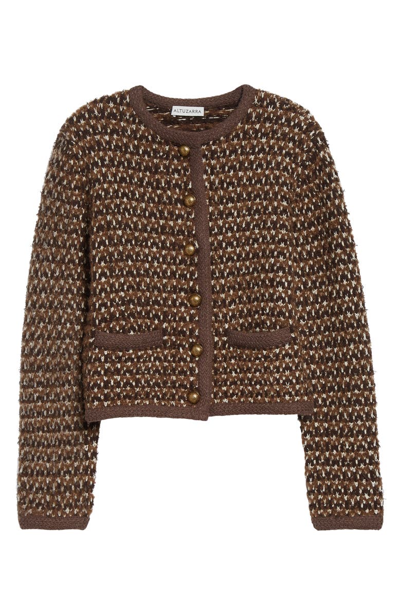 Altuzarra Conroy Wool Blend Tweed Jacket, Main, color, Toffee