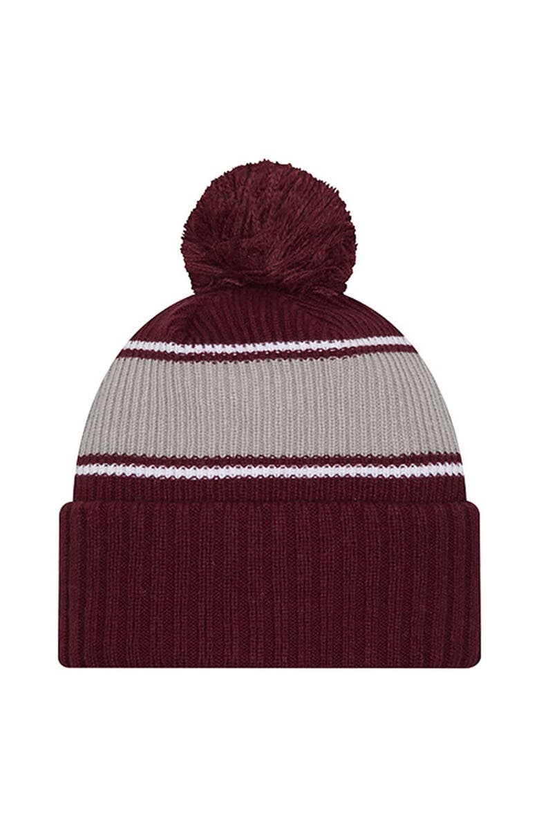 New Era Men's New Era Maroon Texas A&M Aggies Bold Cuffed Knit Hat with Pom, Alternate, color, Maroon