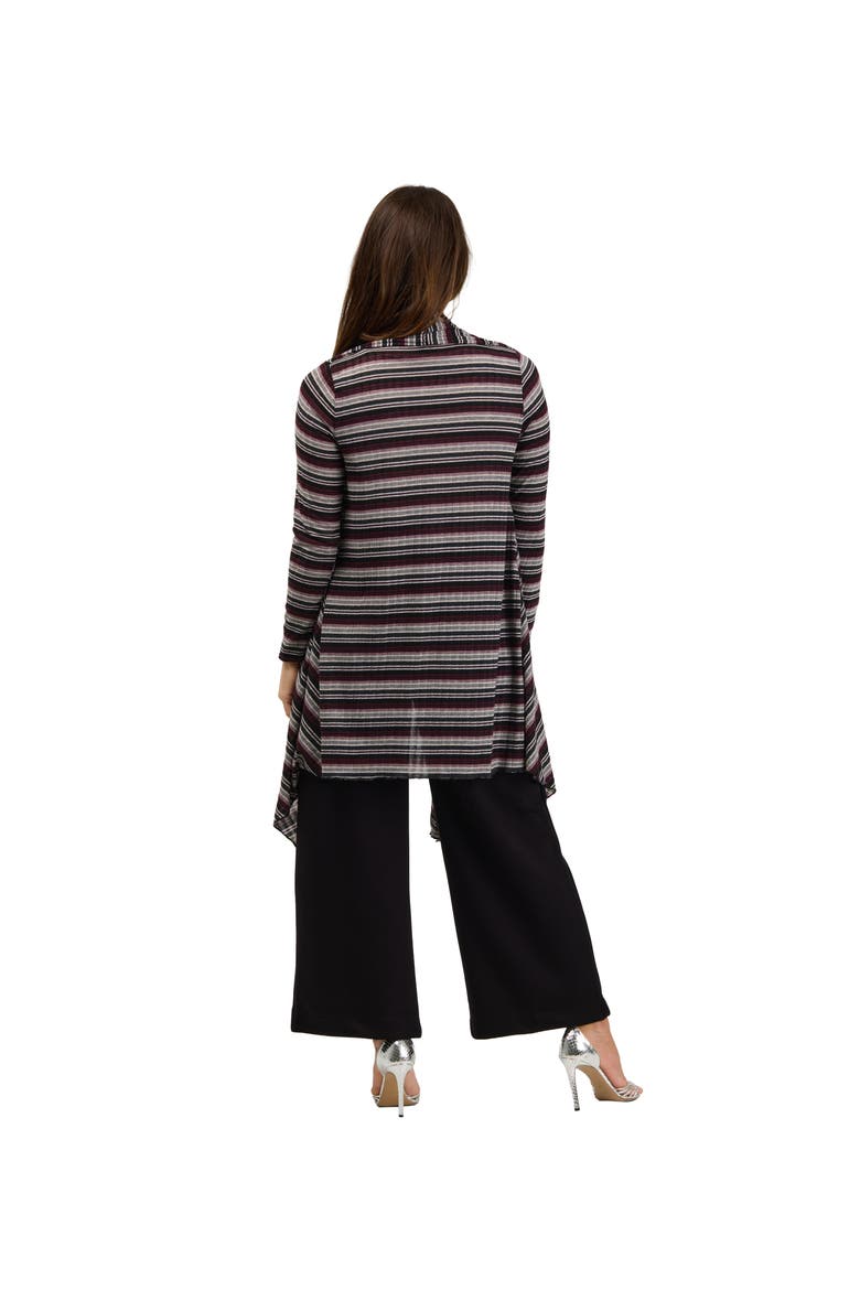 Essential Womens Open Front Long Sleeves Cardigan Jacket, Alternate, color, Black Multi