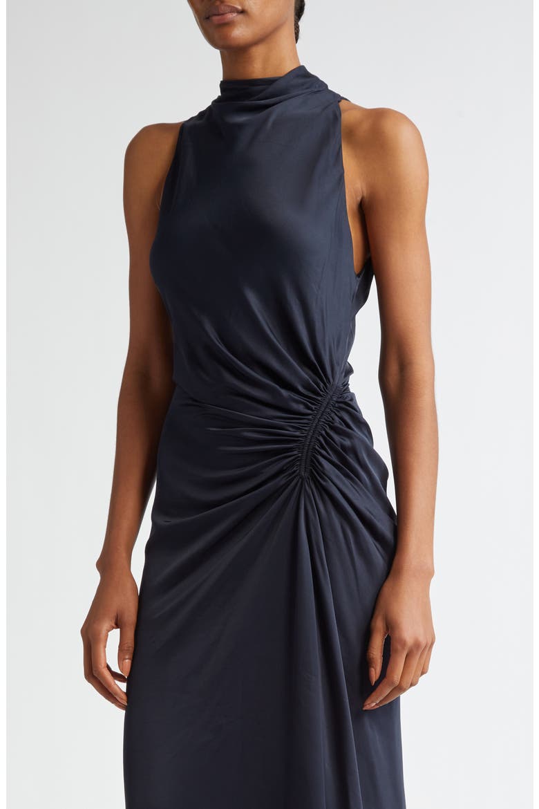 Inez Funnel Neck Gown, Alternate, color, DARK SAPPHIRE