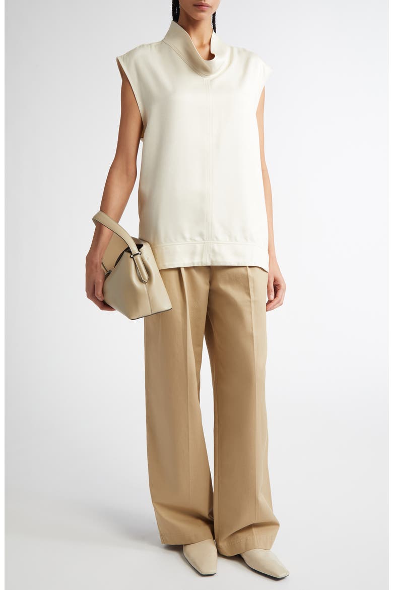 Funnel Neck Sleeveless Top, Alternate, color, ECRU