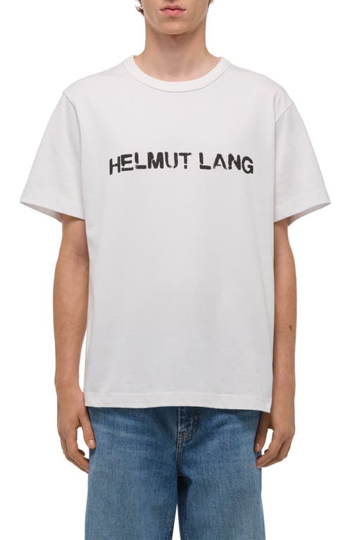 Helmut Lang Heavyweight Stencil Logo Graphic T-shirt In White