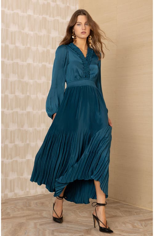Hale Bob Alisson Charmeuse Dress In Blue