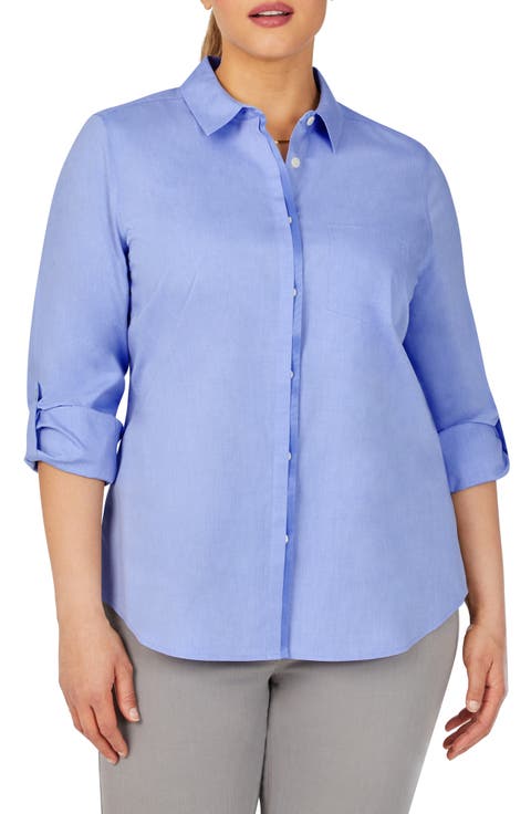 Charlie Roll Tab Non-Iron Cotton Button-Up Shirt