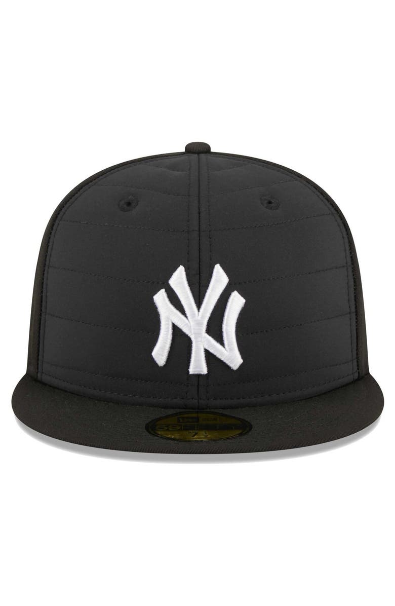 New Era Men's New Era Black New York Yankees Quilt 59FIFTY Fitted Hat, Alternate, color,