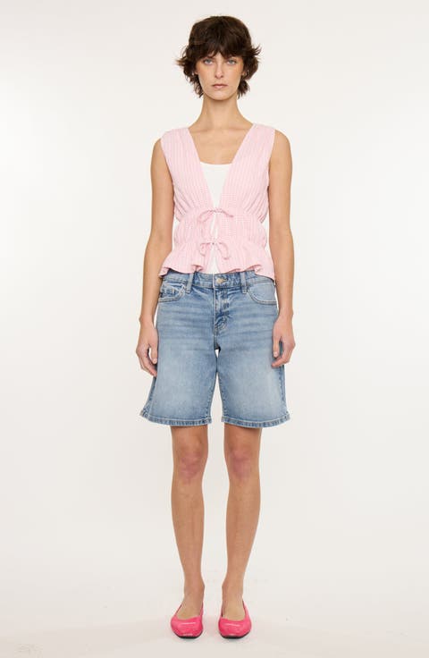 Margo Essentials Mid Rise Bermuda Denim Shorts