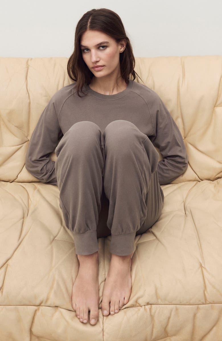 MANGO Soft Finish Joggers, Alternate, color, Coffee