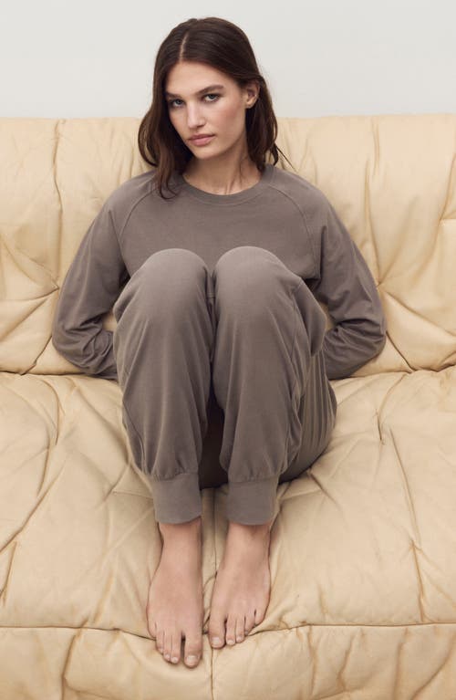 Mango Soft Finish Joggers In Brown