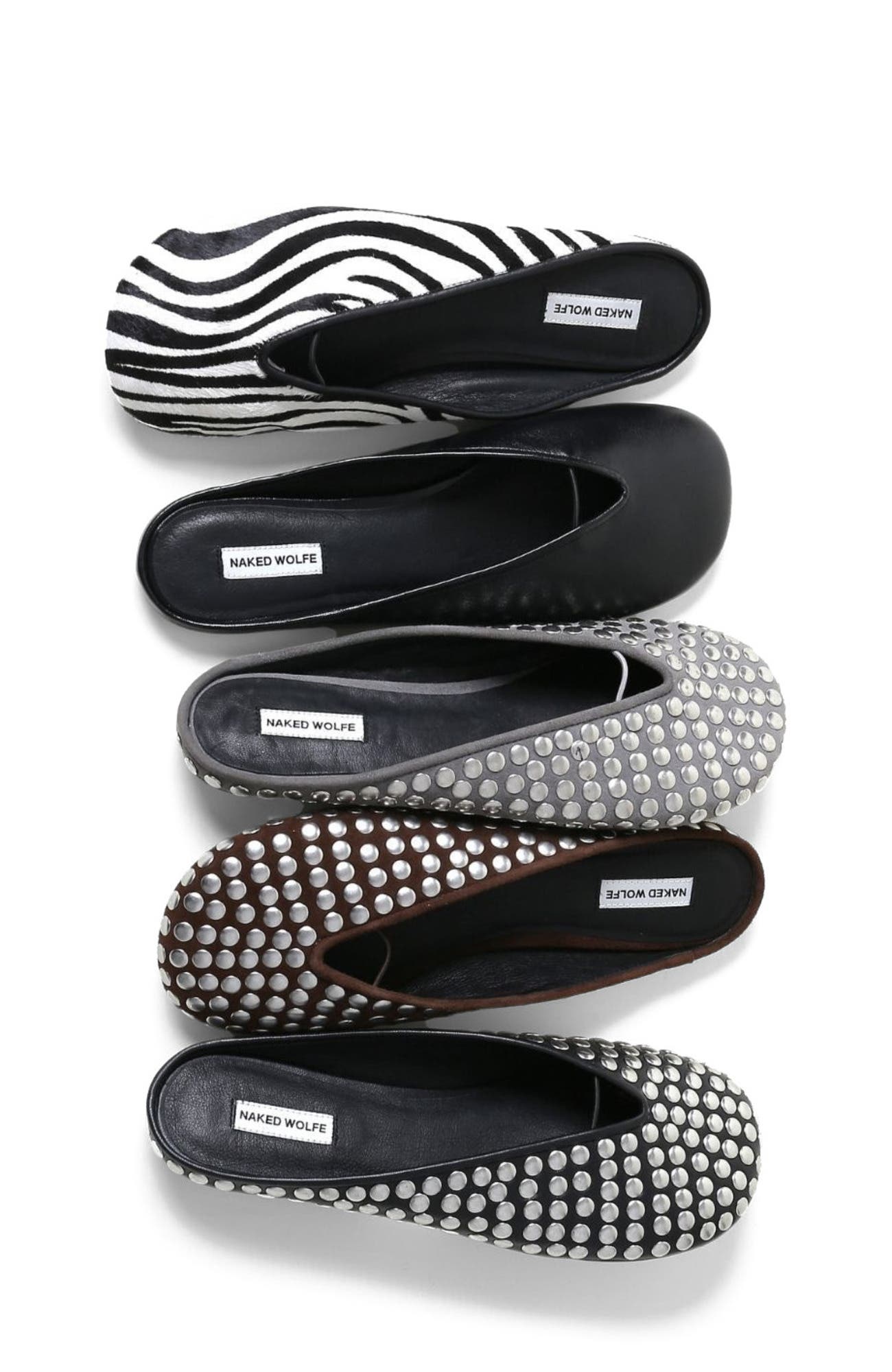 Pippa Grey Studded Suede, Alternate, color, Zebra