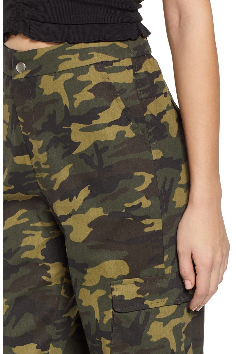 Keegan High Waist Straight Leg Pants, Alternate, color, GREEN CAMO