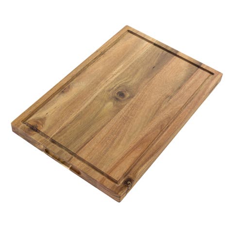 Archer 21 Inch Acacia Wood Cutting Board with Groove Handles
