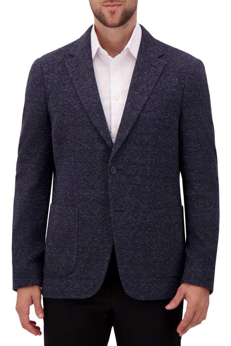 Textured Comfort Knit Cotton Blend Sport Coat, Main, color, BLUE