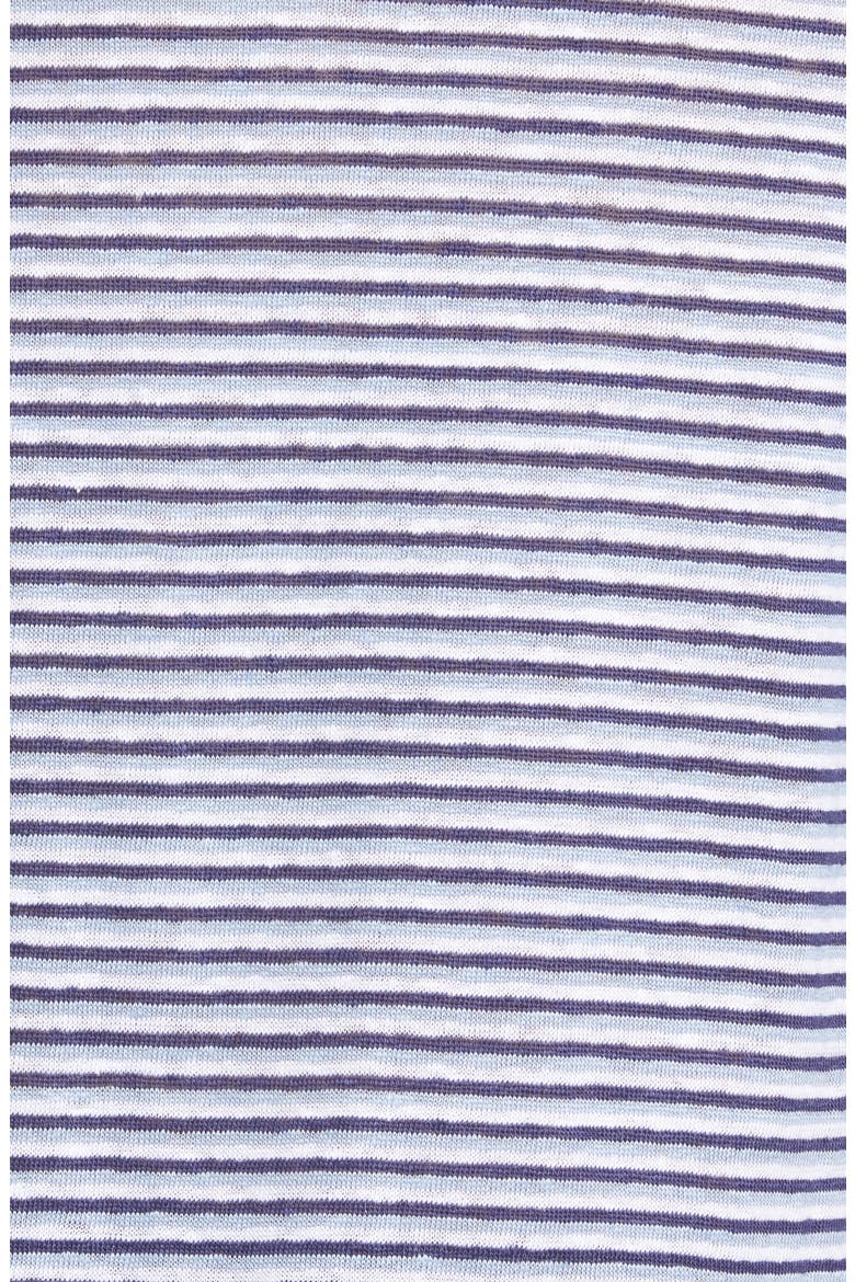 Stripe Linen T-Shirt, Alternate, color, NAVY- BLUE TRICOLOR STRIPE