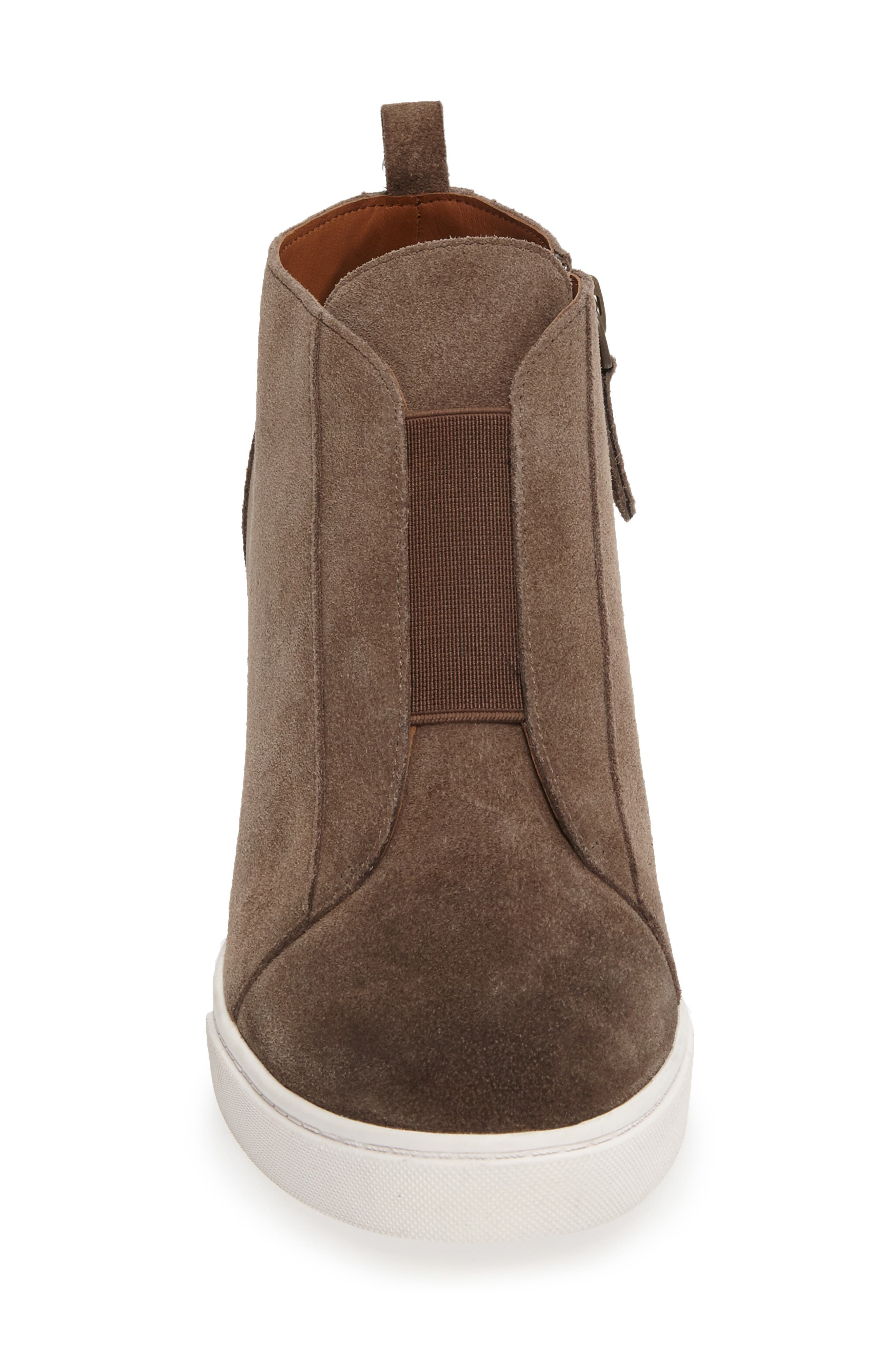 Felicia Wedge Sneaker, Alternate, color, TAUPE SUEDE