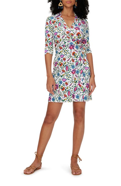 New Jeanne Two Floral Silk Wrap Dress