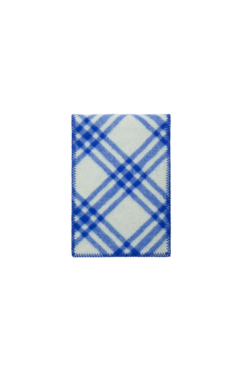 Burberry Check Wool Scarf, Alternate, color, Knight