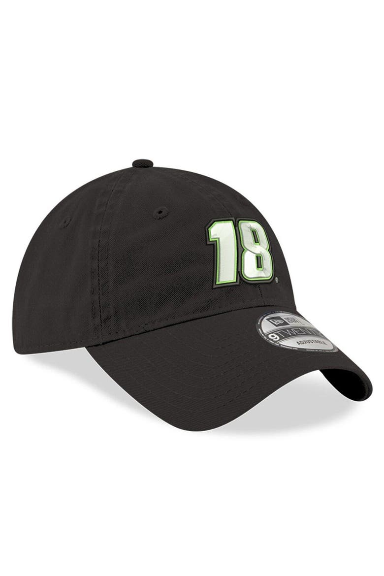 Men's New Era Black Kyle Busch Enzyme Washed 9TWENTY Adjustable Hat, Alternate, color, Black