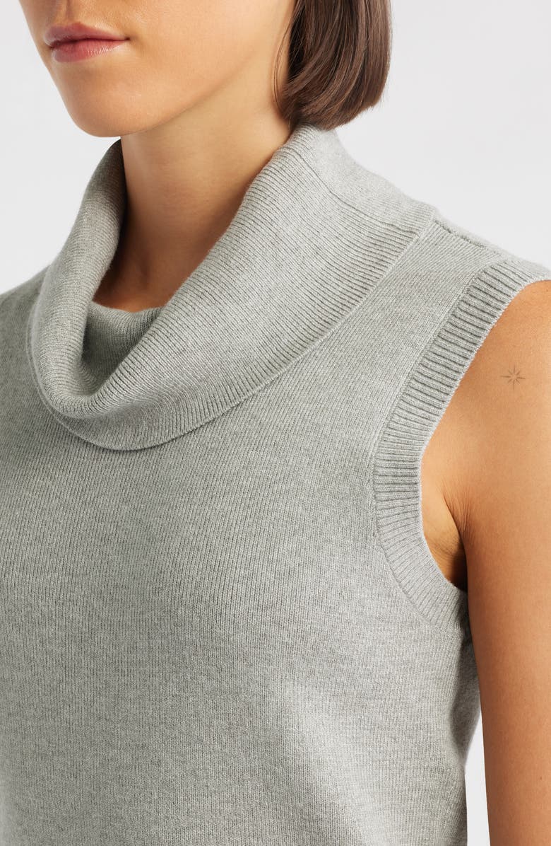 CITY BLUES Turtleneck Sleeveless Sweater, Alternate, color, Gray