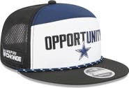 New Era Men's New Era White/Black Dallas Cowboys 2025 Inspire Change Split Panel 9FIFTY Snapback Hat
