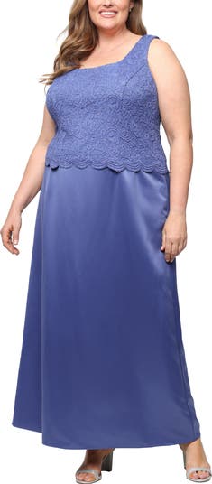 Alex Evenings Embroidered Lace Mock Two-Piece Gown with Jacket Alex Evenings Embroidered Lace Mock Two-Piece Gown with Jacket