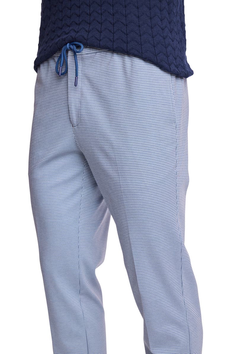 PAISLEY & GRAY Chester Slim Fit Drawstring Pants, Alternate, color, Navy Knit Houndstooth