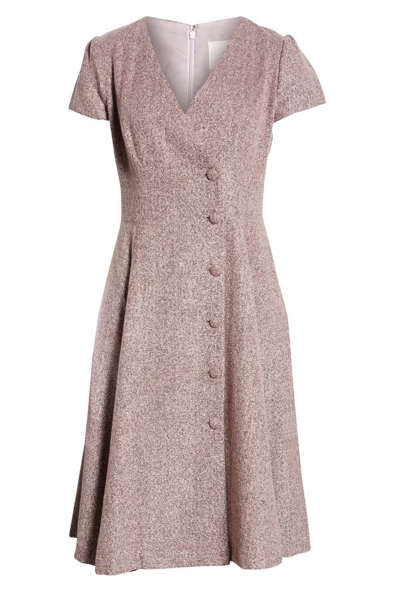 Agatha Dainty Tweed Dress, Alternate, color, PINK