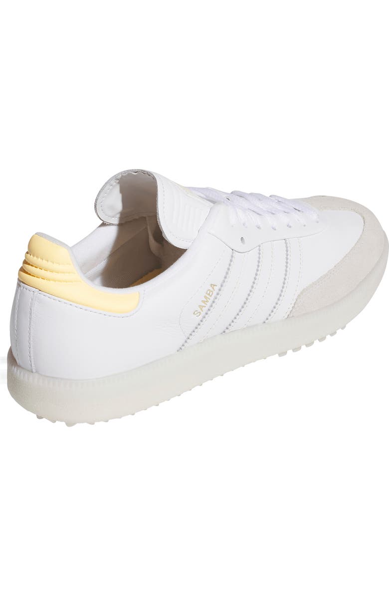 adidas Golf Gender Inclusive Samba Spikeless Golf Shoe, Alternate, color, White/ Tangerine/ Off White