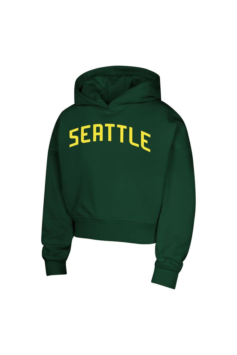 Girls Youth  Green Seattle Storm Closer Pullover Hoodie, Alternate, color, Green